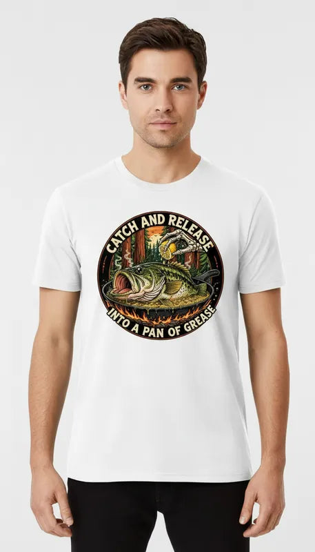 Catch and Release - Classic Cotton Fishing Tee | Angler Gift