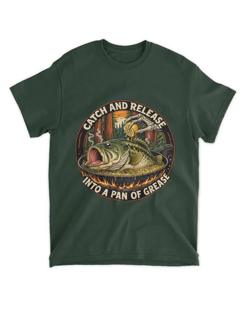 Catch and Release - Classic Cotton Fishing Tee | Angler Gift
