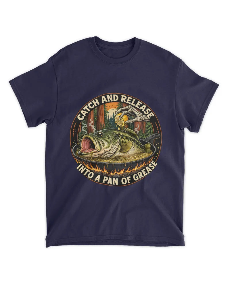 Catch and Release - Classic Cotton Fishing Tee | Angler Gift