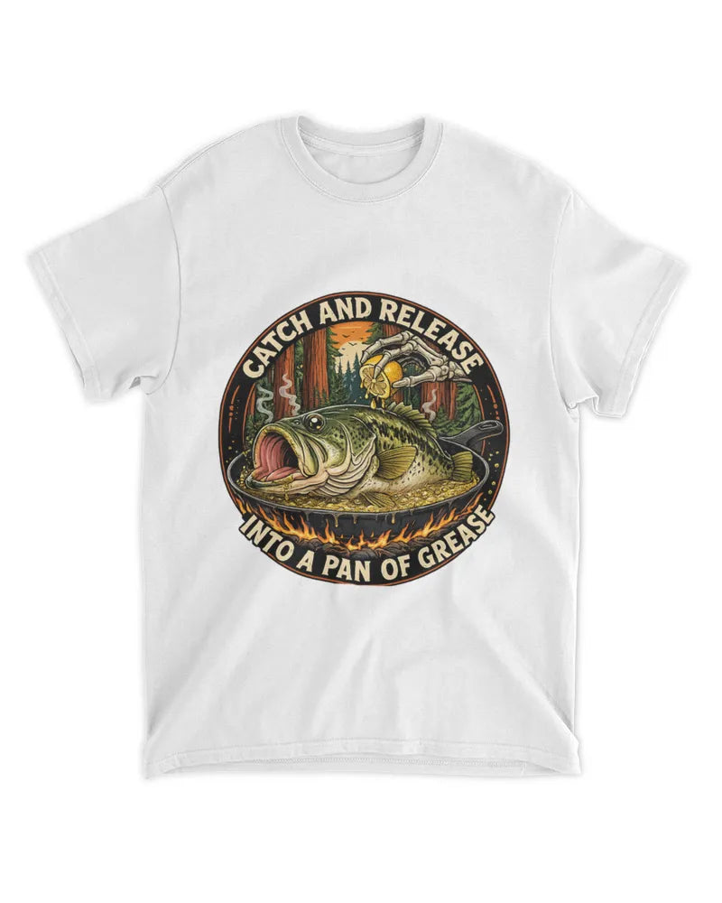 Catch and Release - Classic Cotton Fishing Tee | Angler Gift