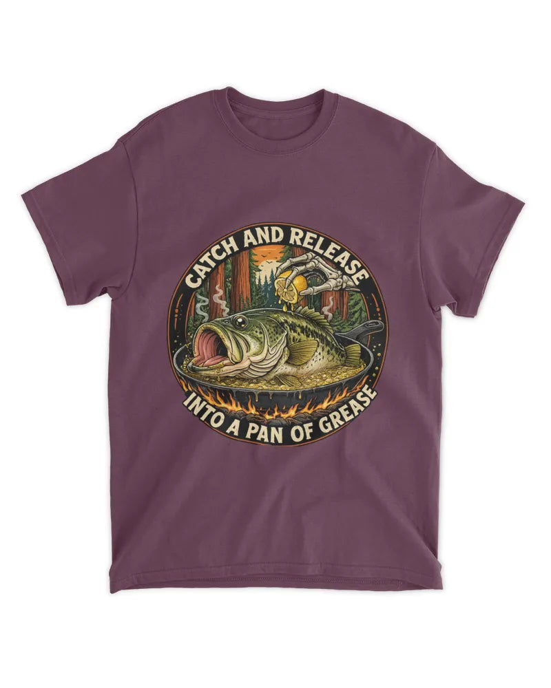 Catch and Release - Classic Cotton Fishing Tee | Angler Gift