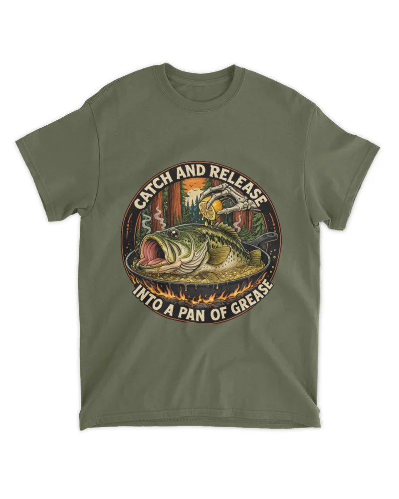 Catch and Release - Classic Cotton Fishing Tee | Angler Gift