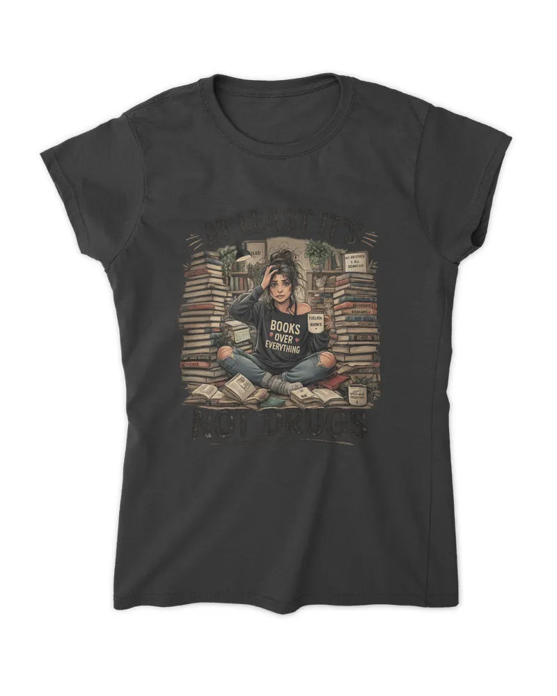Reading Addiction | Unisex Graphic T-Shirt | Book Lover Gift