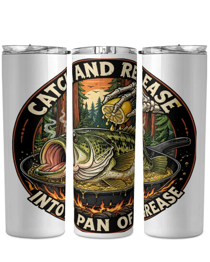 Catch and Release | 20oz Travel Tumbler | Fishing Gift